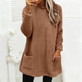 thumbnail image 5 of Sweaters For Women Hoodless Sweatshirt Winter Sweater Fleece Thickening Plus Size Coat Jacket Plush Warm And Comfortable For Christmas Daily Casual Work Autumn Winter Holidays M Womens Sweaters, 5 of 9
