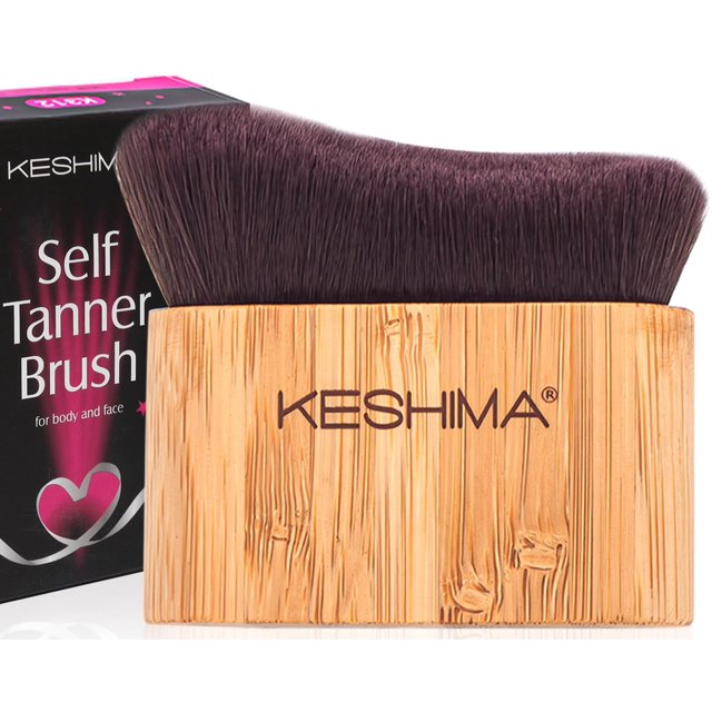 Brocha bronceadora KESHIMA Cepillo autobronceador para rostro y cuerpo