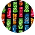 thumbnail image 2 of The Furniture King Bar Stool Black Metal Finish with a Tiki or Tropical Themed Decal (Tiki Black Small - Black), 2 of 2