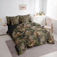 thumbnail image 3 of jejeloiu Rustic Fall Leaves 7-Piece Twin Bedding Sets,Brown Green Bedding Comforter Set For Men Women Reversible, 3 of 8