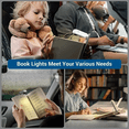 thumbnail image 4 of Mini Light Reading Clip Book Light Rechargeable Clip Bookmark Book Light LED Reading Light Portable Bedside Table Lamp,D, 4 of 9