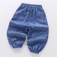 thumbnail image 5 of Boys Summer Lightweight Pants for Daily Casual Outdoor Wear - Loose Fit Joggers with Elastic Waist Breathable Long Trousers for 2-10 Years, 5-6 Years, Dark Blue, 5 of 5