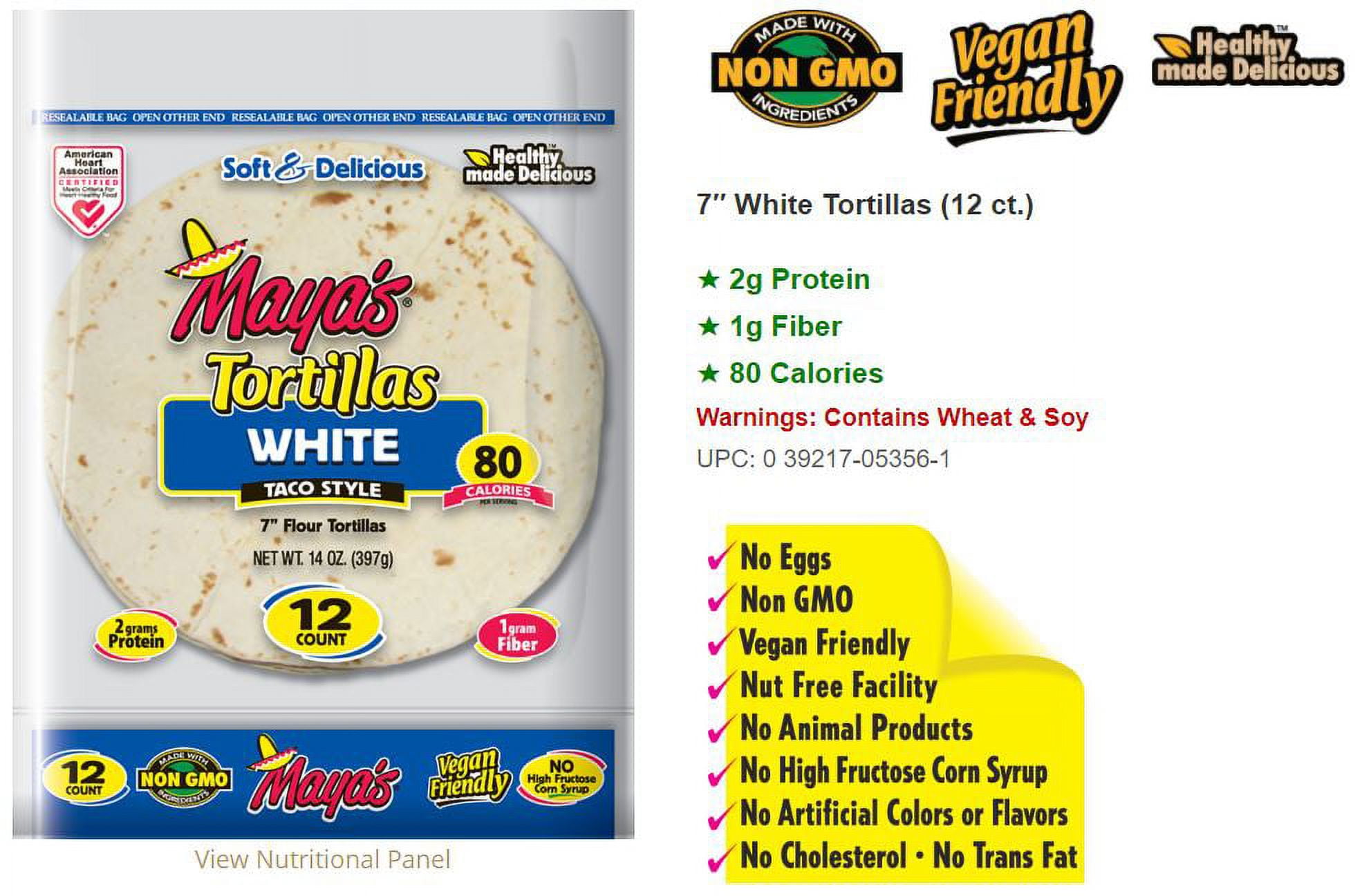 Maya's Taco Style Flour White Tortillas 12 ea