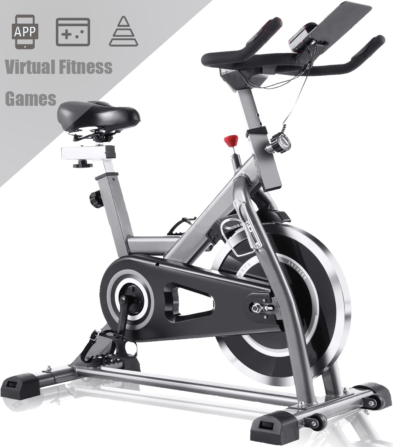 Home Exercise Bike Spinning Fitness Bike Fitness Cardio Workout Machine white