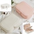 thumbnail image 3 of US Travel Lady Jewelry Box Portable Storage Case Organizer Flannel Tray Holder for Earring Necklace Bracelet Ring Display Box, 3 of 5