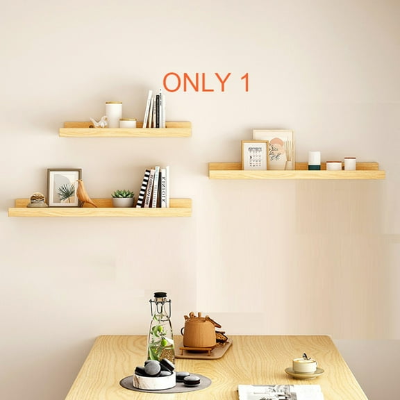 Wall Shelf Household Living Room Wall Rack Perforated Word Board Book Rack Wall Decoration Solid Wood Small Shelf 30cm