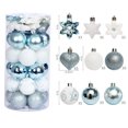 thumbnail image 4 of Paquete de 41 adornos de bolas de Navidad, juego de bolas de Navidad pintadas con estrellas, árbol de Navidad, boda, decoración de fiesta Vhermosa CPB-SSW204-4, 4 of 5