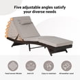 thumbnail image 4 of Outdoor Chaise Lounge Set of 2, Adjustable Position Chaise Lounge Chair, All Weather Outdoor Recliner, Wicker Lawn Sunbathing Chairs For Patio, Beach, Yard, Pool, 4 of 4