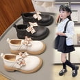 thumbnail image 3 of Zapatos de cuero con suela blanda y lazo para niños, estilo primavera y otoño, bonitos zapatos de princesa para mujer, 3 of 5