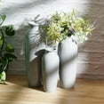 thumbnail image 6 of Hosley Set of 3, Grey Ceramic Flower Vases for Living Room Table Decor, 6 of 6
