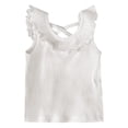 thumbnail image 3 of Djtdsds Toddler Girls Ruffle Tank Top Back Ribbed Sleeveless Shirt Size:2-3 Years, 3 of 4