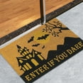 thumbnail image 5 of Halloween Doormat Non-Slip Rubber Doormat with Pumpkin, Witches, Cat, Spooky and Haunted House. Door Mat Outdoor and Indoor Use,15.7x23.6 in Rug with Rubber Backing (Orange 4), 5 of 7