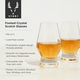 thumbnail image 3 of Viski Footed Crystal Scotch Glasses, Bourbon, Whiskey Glasses, 8oz Set of 2, 3 of 9