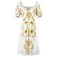 thumbnail image 6 of Gold sugar skull Dress Prom gown women clothes Beachwear, 6 of 7
