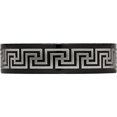 thumbnail image 3 of Titanium Brushed/Polished Black Ip Laser Etched Greek Key 6mm Band (Size 12.5) Made In China tb363-12.5, 3 of 5