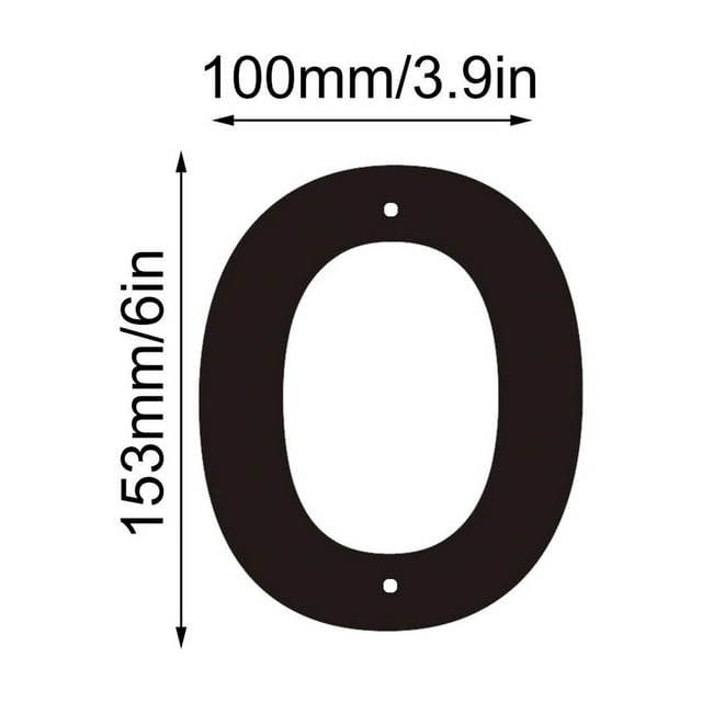 House Number Sign Iron Three-Dimensional Letter With Screws For Home Garden Shop Decoration
