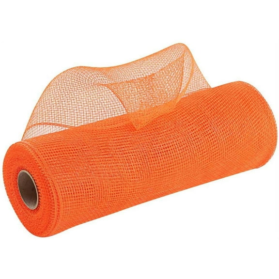 Orange Deco Mesh Easter Decoration - 10" x 10 Yards, Spring, Fall, Halloween, Thanksgiving, Wreath