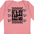 thumbnail image 4 of Inktastic First Race Day Car Flags Auto Racing Boys or Girls Long Sleeve Baby Bodysuit, 4 of 5