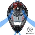 thumbnail image 2 of ILM Off Road Motorcycle Dual Sport Helmet Full Face Sun Visor Dirt Bike ATV Motocross Casco DOT Certified (XXL, Grey Red), 2 of 7