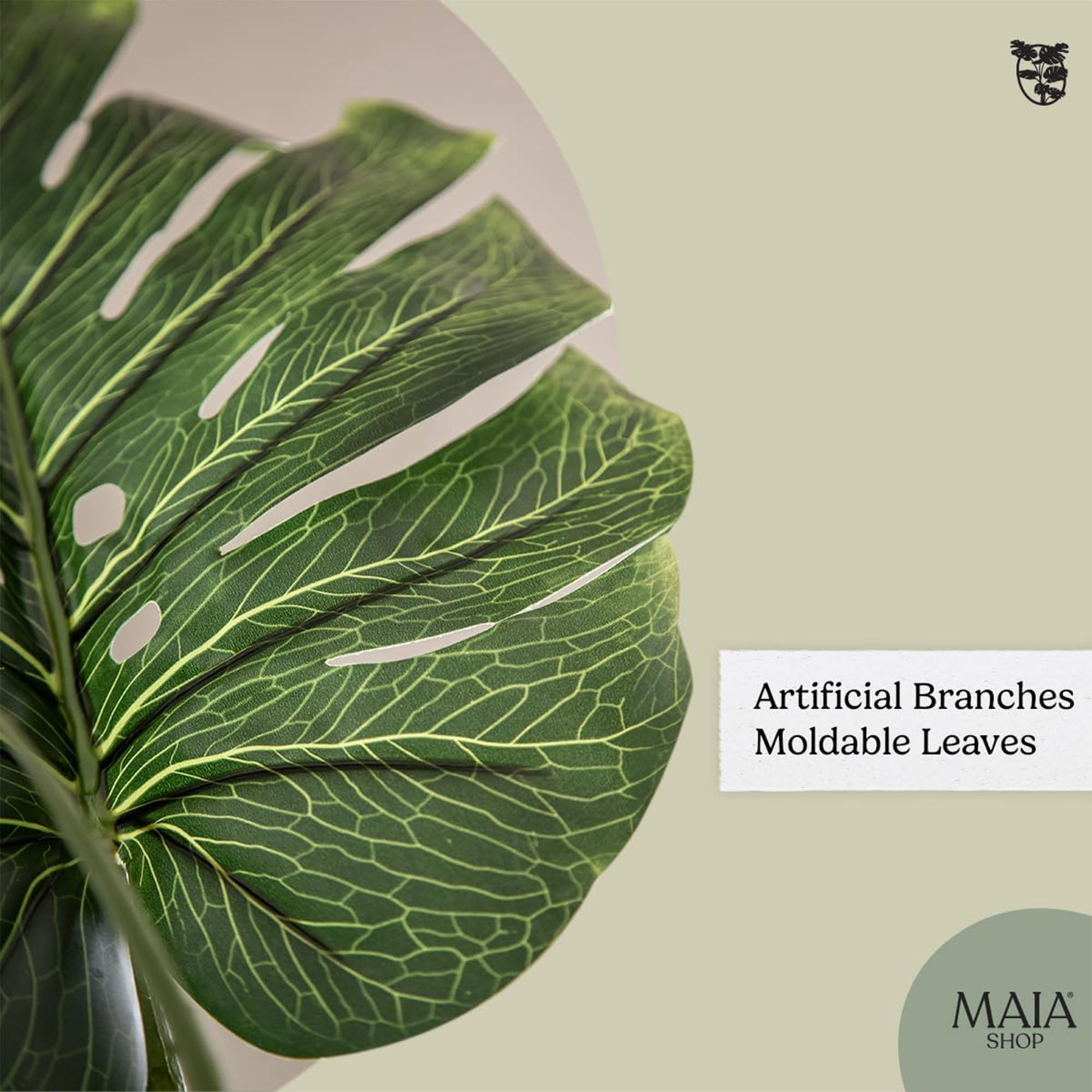 Maia Shop 5ft Artificial Monstera Plant, Fake Plants for Home Decor