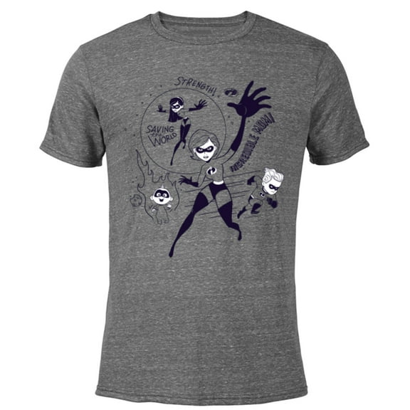 Disney and Pixar's The Incredibles Elastigirl Incredible Mom - Short Sleeve Blended T-Shirt for Adults - Customized-Dark Heather