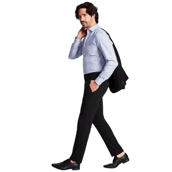 Men's Techni-Cole Suit Separate Slim-Fit Pants Color: Black Size: 38x29