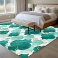 thumbnail image 4 of Large Area Rugs for Living Room Bedroom, Green Geometric Moroccan 5'x8' Rug Washable Carpet Runner Indoor Outdoor, Abstract Art Teal Ombre Modern Non Slip Floor Mats Rug for Kitchen, Bathroom, 4 of 8