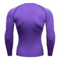 thumbnail image 6 of IWRICH Men's Compression Outfits Cool Long Sleeve Athletic Sets 2 Piece Sports Base Layer Workout Leggings Purple XXL, 6 of 8