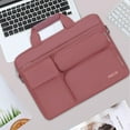 thumbnail image 7 of Mosiso 15 16 inch Laptop Shoulder Bag with 2 Raised&Handle&Belt, Messenger Bag for MacBook&Notebook, Computer Bag for Travel/Business/School/Men/Women Briefcase Case, Dusty Rose, 7 of 7
