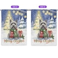 thumbnail image 2 of Merry Christmas Cairn Terrier Snowy Winter with Gifts Tree Decorations House Flag 28x40in Double Sided Cairns Dog Lover Outdoor Decor - 12020, 2 of 5