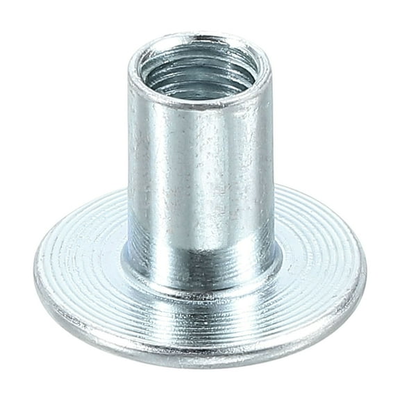 Uxcell M8 T-nuts, 12pcs Carbon Steel Tee Nut Round Base Weld Nut 15mm Height, Silver