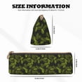 thumbnail image 4 of Xecao Tropical Palm Leaves Fern Leaf Print Leather Pencil Case -Stationery Bag Pen Holder for Work & Office, 4 of 5