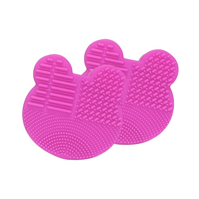 Makeup Brush Cleaning Mat - Silicone Brush Cleaning Pad - Portable Make Up Brush Cleaner - Cosmetic Brush Scrubber, Washing Tool with Big Suction Cups