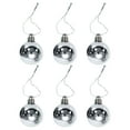 thumbnail image 2 of Hvmvliv Christmas Tree Ornaments (6pcs-8cm) Christmas Ball Ornaments Plastic Shatterproof Christmas Decorations Xmas Tree Wedding Party Decorations Silver, 2 of 2