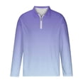 thumbnail image 4 of Blusa y camisa de manga larga con cuello vuelto para hombre, blusa informal con cremallera y estampado sin localización, blusa para hombre, 4 of 4