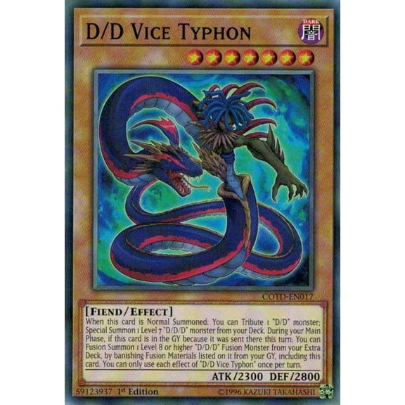 YuGiOh Code of the Duelist Common D/D Vice Typhon COTD-EN017