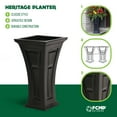 thumbnail image 4 of FCMP Outdoor Heritage Self Watering Outdoor Garden Patio Planter Pot, 2 Pack, 4 of 8