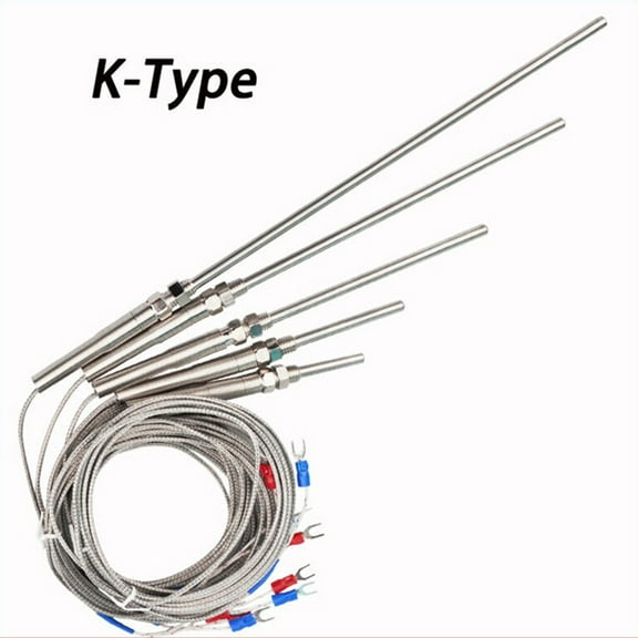 K-Type Thermocouple Probe Temperature Sensor Controller 30Mm 50Mm 100Mm 150Mm 200Mm Sensor Probe 0°C-400°C Temperature Transmitt 30Mm-Wire 3M Smile Home