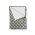 thumbnail image 2 of Fish Soft Flannel Fleece Blanket, Squama Pattern with Intertwined Half Circles Aquatic Animal and Snake Scale Design, Cozy Plush for Indoor and Outdoor Use, 60" x 80", Tan Pale Blue, by Ambesonne, 2 of 5