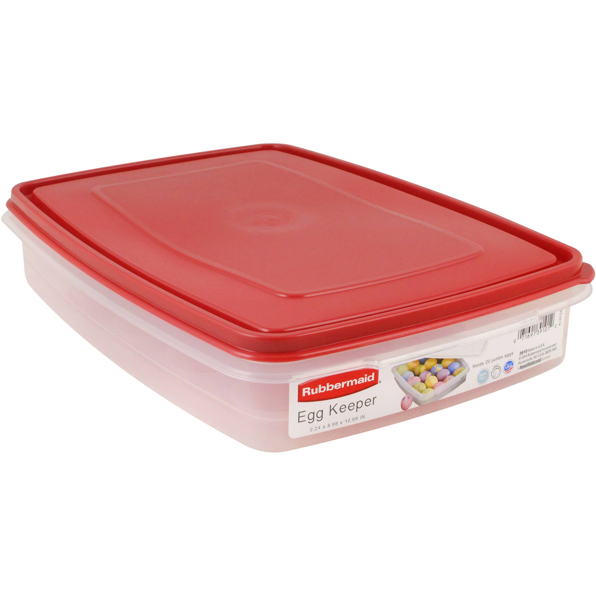 Rubbermaid Egg Food Storage Container, Red color