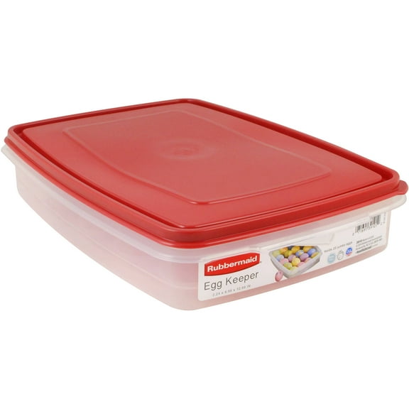 Rubbermaid Red Brilliance 20 Egg Food Storage Container - 2 Pack