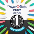 thumbnail image 2 of czcpp-InkJoy Stylos Brillants, Stylos Gel, Pointe Moyenne (0.7mm), Rétractables, Couleurs Assorties Plus Lumineuses, 10 Unités, 2 of 4
