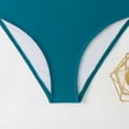 thumbnail image 3 of qelini Womens High Waisted Bikini Two Piece Bikini Sets Solid Color Bathing Suits Summer Swimwear, 3 of 8
