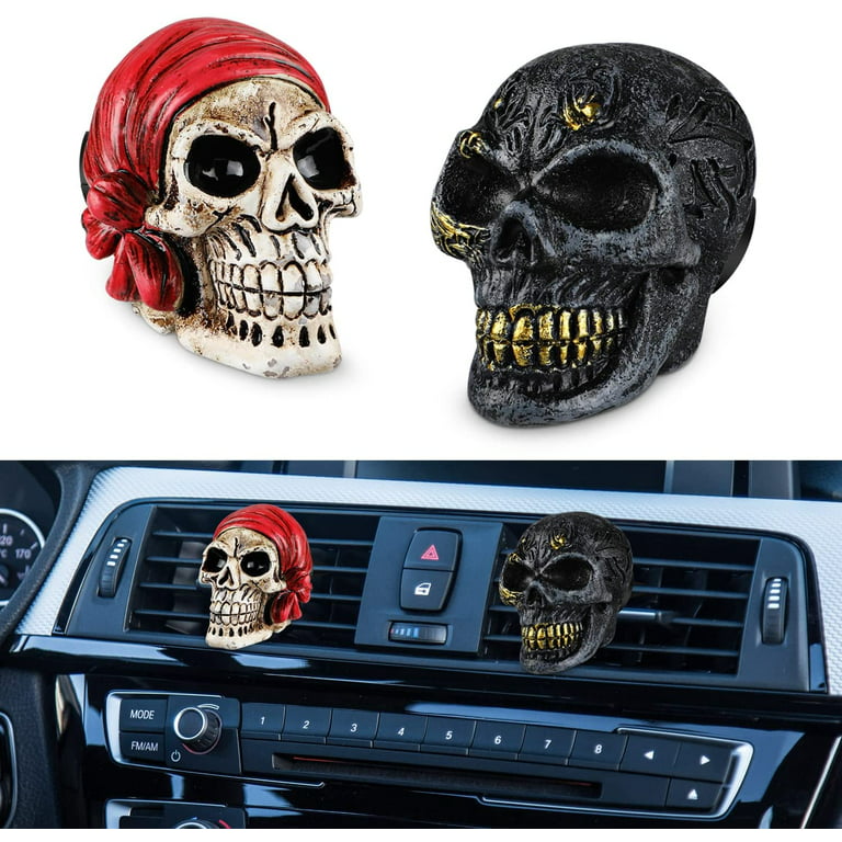  Halloween Skull Car Accessories For Women Men,Hippie Horror Gothic  Car Accessories Stuff,Cool Things Forcar Smell Air Fresheners (Pirate  Skull) : Automotive