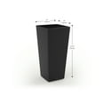 thumbnail image 3 of Aventis 13"x28"H Square Planter with Shelf Insert, Black, 3 of 5