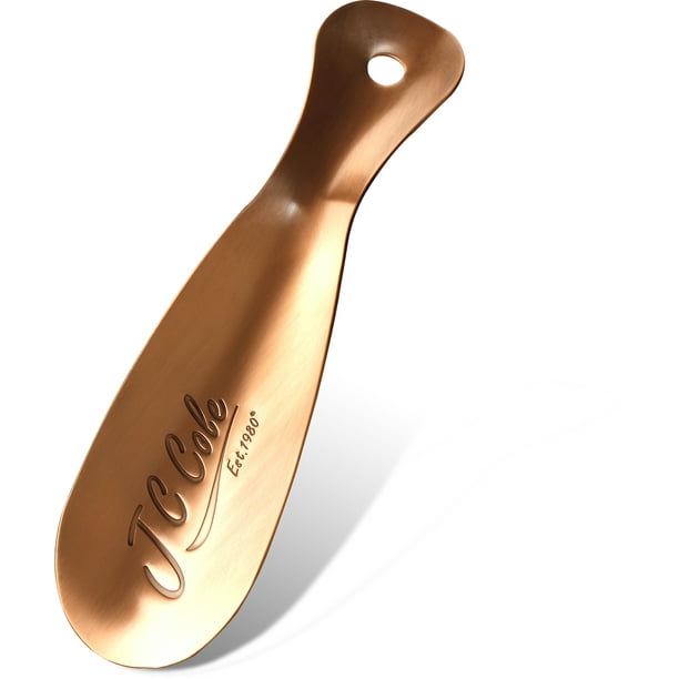 Metal Shoe Horn 8" Inches Made in the USA Antique Brushed Finish