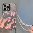 thumbnail image 1 of Pearl Chain Phone Cases For Samsung Galaxy S24 S23 Note 20 Ultra S20 FE S21 S22 Plus Case Matte Laser Colorful Bumper Armor, 1 of 1