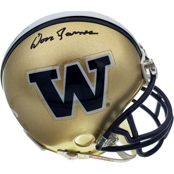 Don James Autographed Washington Huskies Mini Helmet MCS Holo 1014