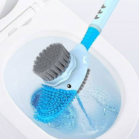 

toilet brush cleaner and plunger Easy to assemble cleaning Adding Liquid Cartoon Cute Spray Toilet Brush Household Cleaning No Dead Corners Wall Mounted Long Handle With Base