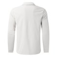 thumbnail image 3 of Men's Solid Color Zipper Lapel Jacket Coat Men's Casual Fashion Warm Coat L, 3 of 5